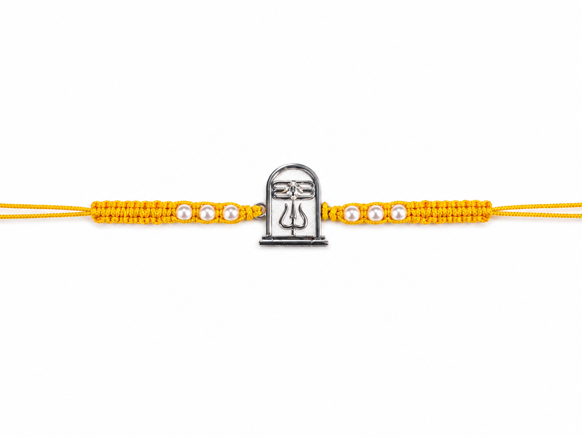 Shivling Silver Rakhi