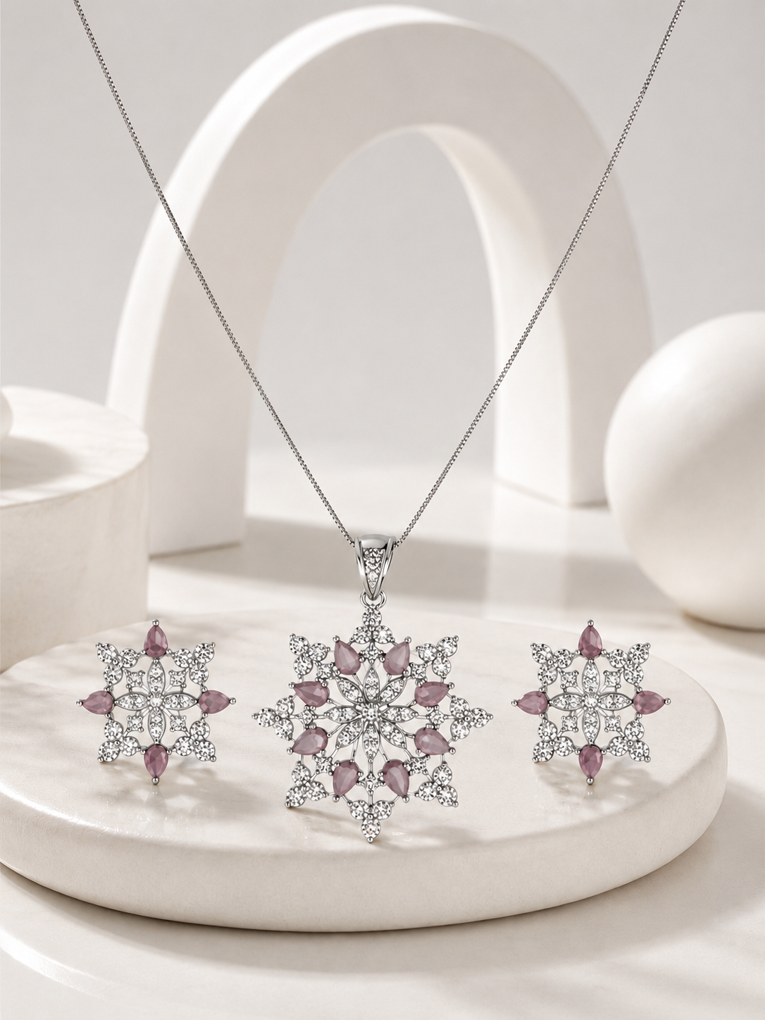Snowflake Pendant Set