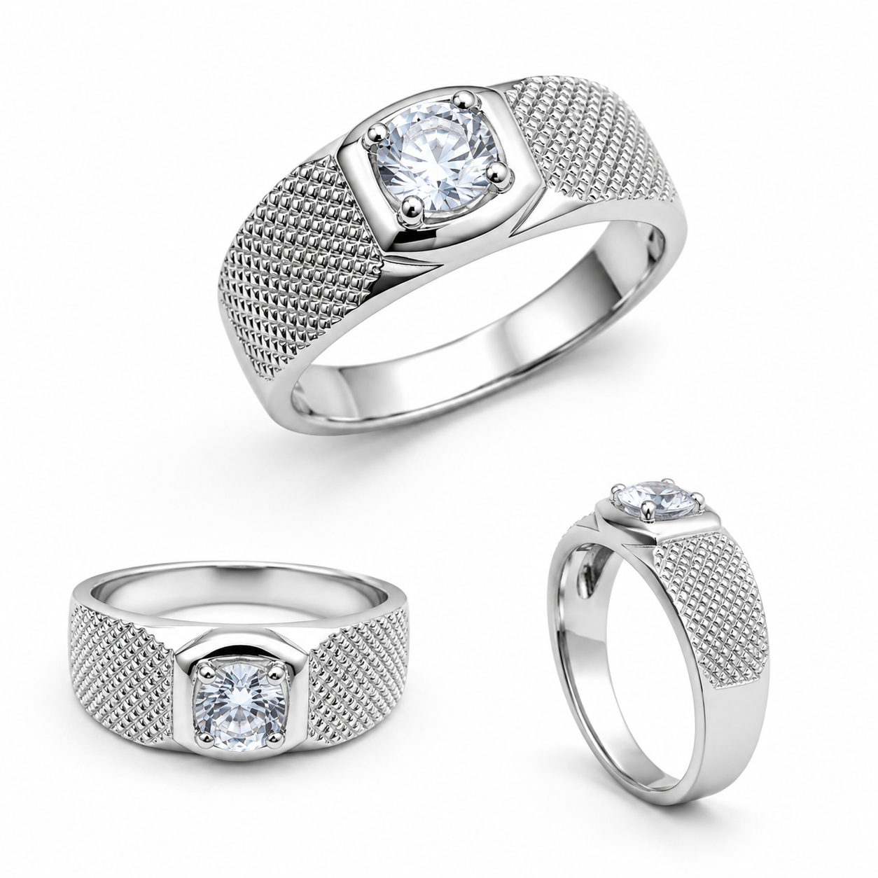 Solitaire Silver Ring