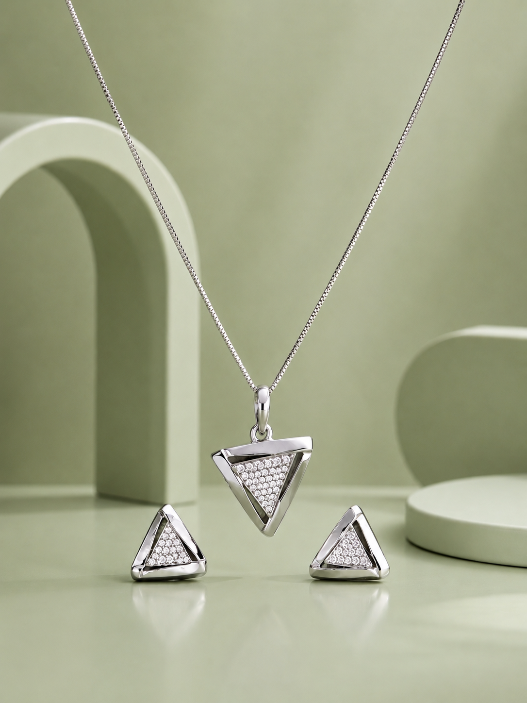 Triangular Pendant Set