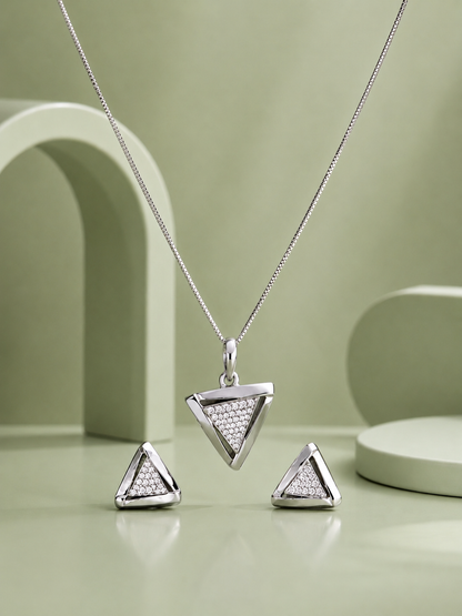 Triangular Pendant Set