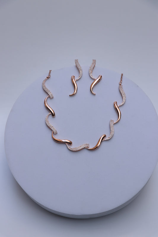 Silver Rosegold Necklace