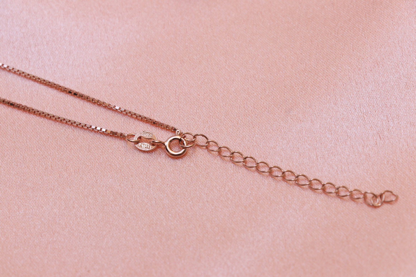 Rose Gold Pink Stone Pendant Set