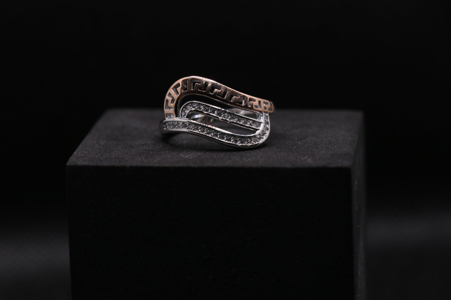 Studded Silver Ring For Her