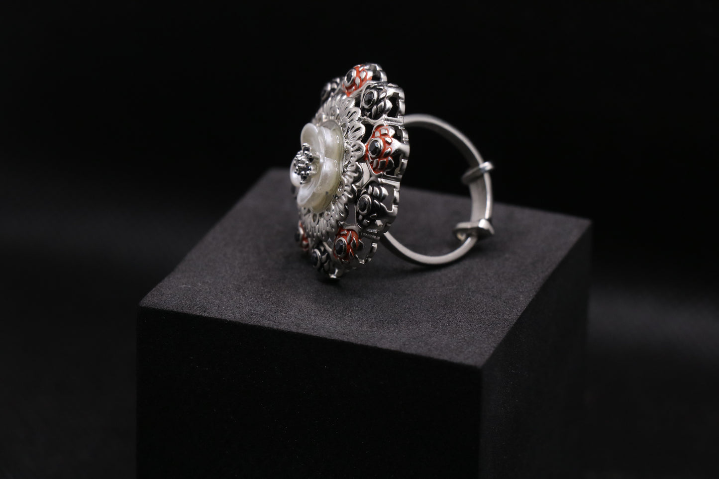 Turkish Silver Cocktail Ring For Her