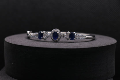 Blue Sapphire Silver Bracelet