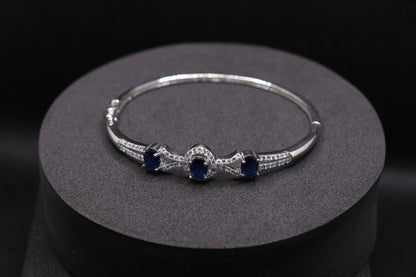 Blue Sapphire Silver Bracelet