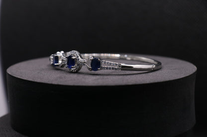 Blue Sapphire Silver Bracelet