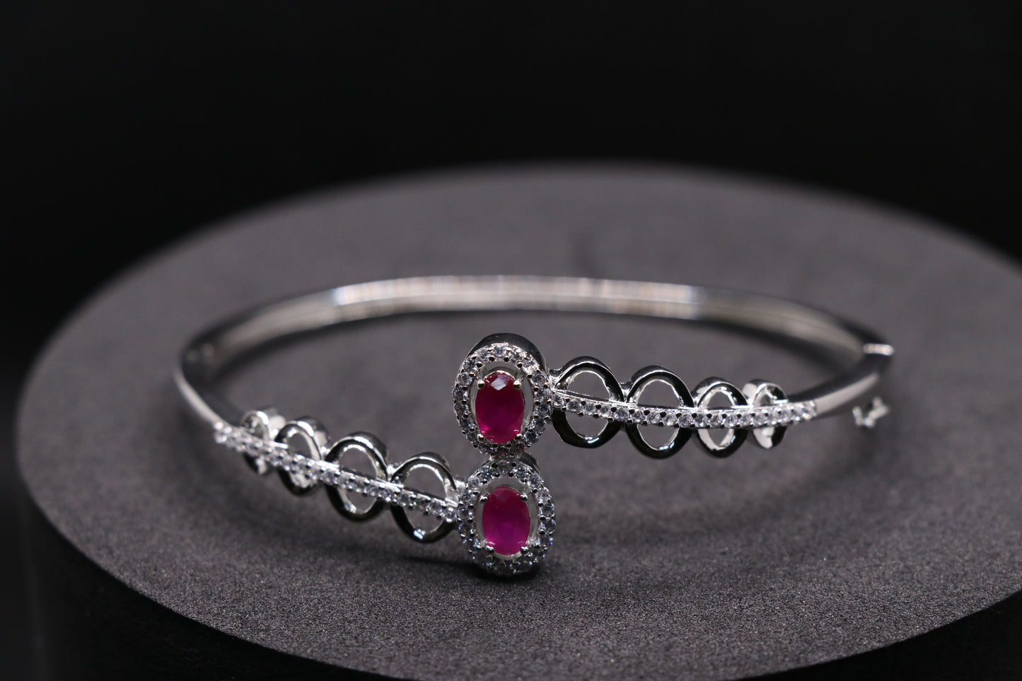 Red Stone Diamond Bracelet