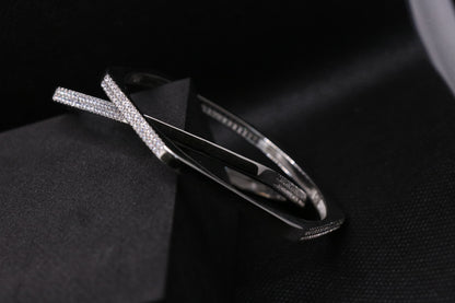 Hexagon Silver Bangles