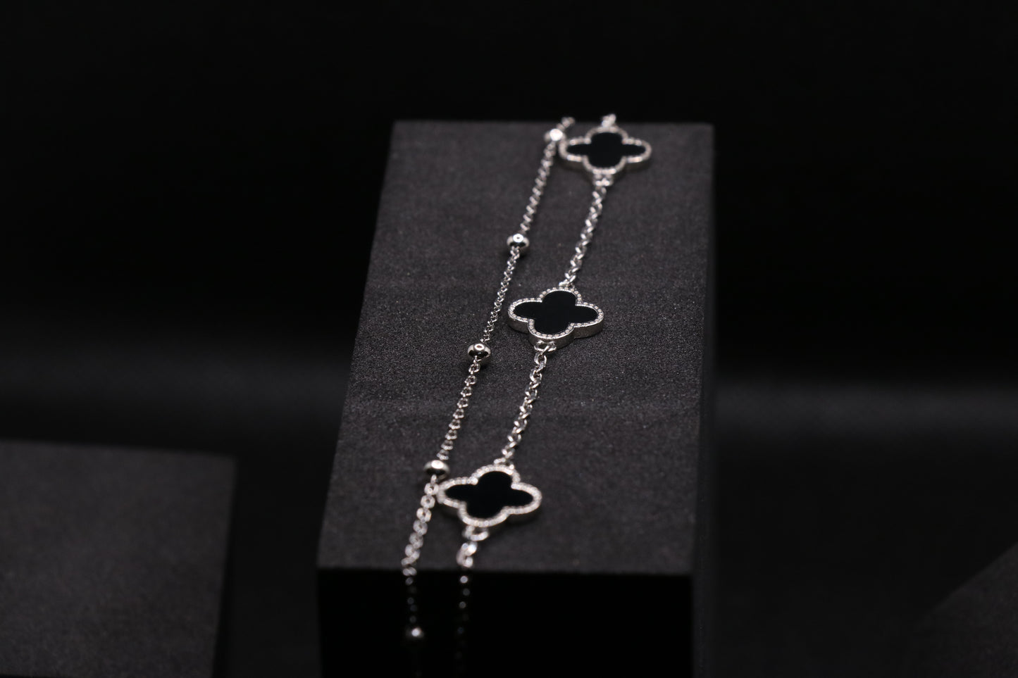 Black Gem Chain Bracelet