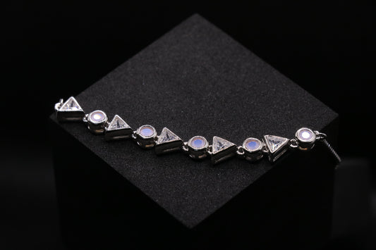 Zircon Silver Chain Bracelet