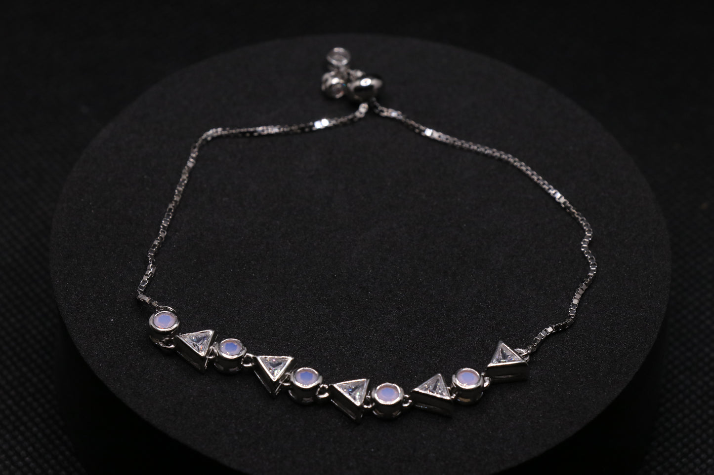 Zircon Silver Chain Bracelet