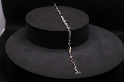 18k Rose Gold Plated Silver Chain Bracelet