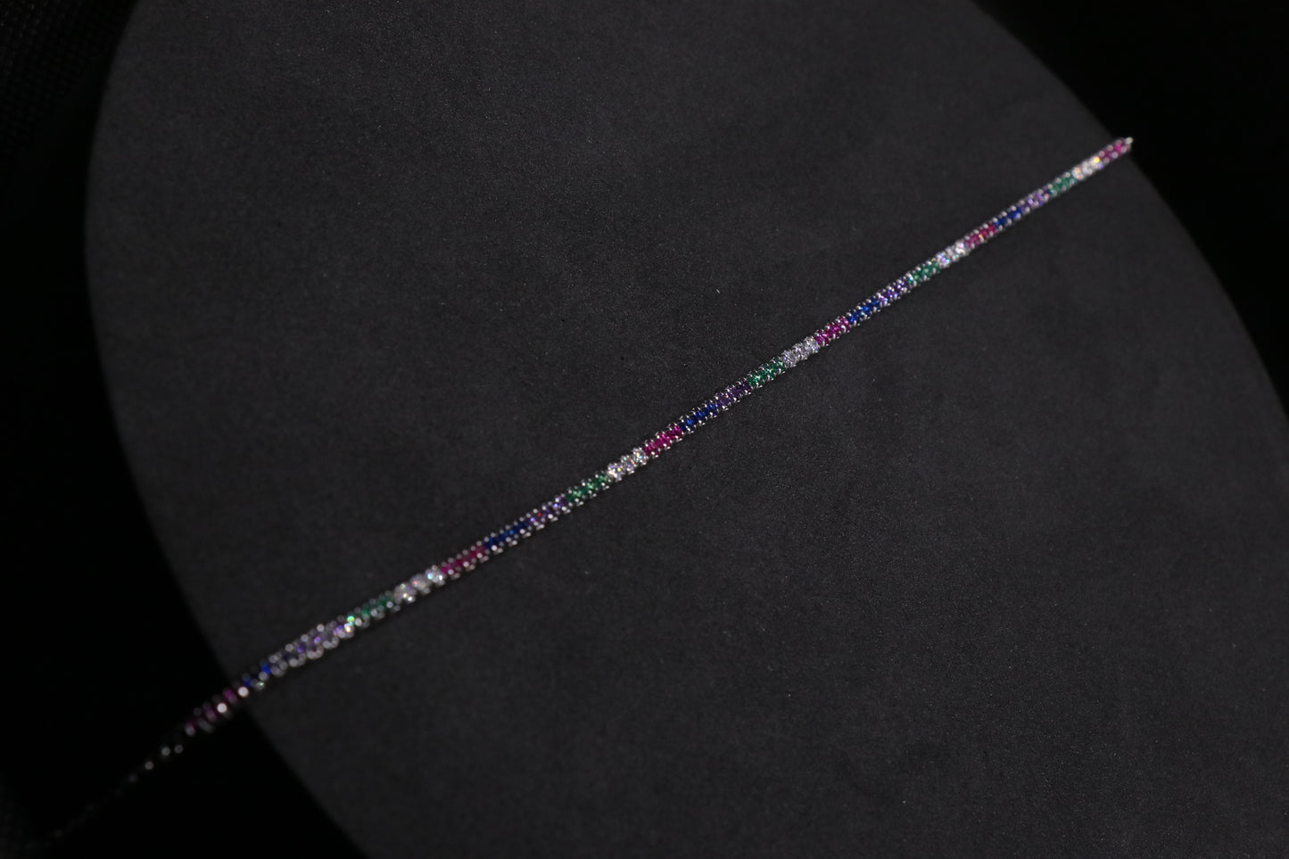 MultiColour Silver Chain Bracelet