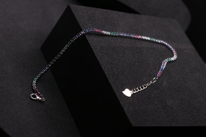 MultiColour Silver Chain Bracelet