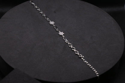 Infinity Star Silver Chain Bracelet