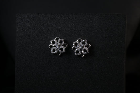 Blossom Silver Cluster Earrings