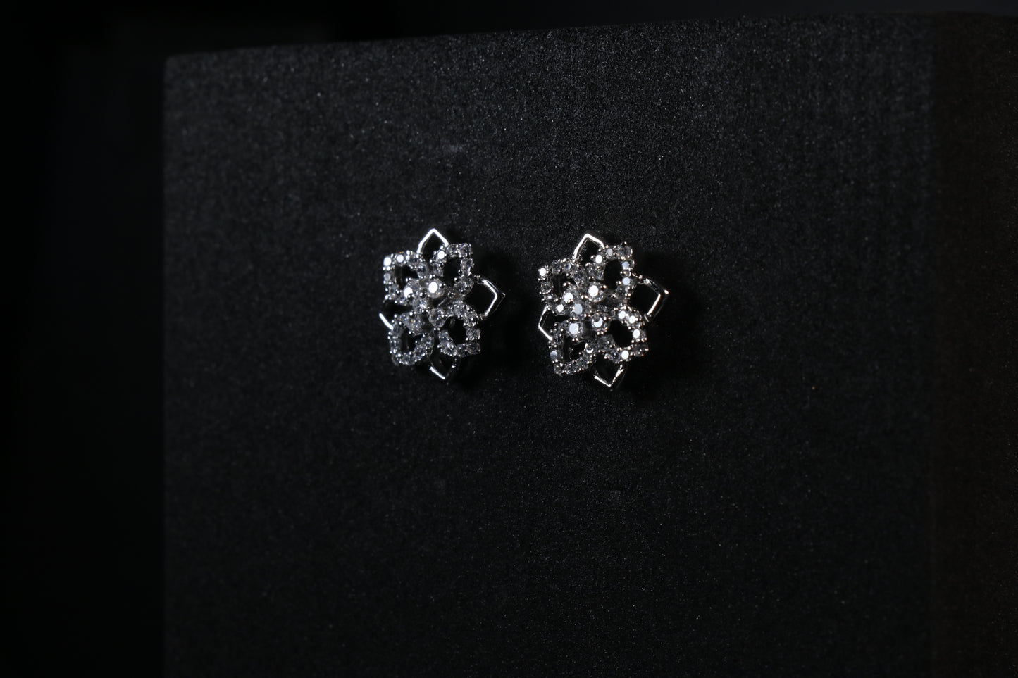 Blossom Silver Cluster Earrings