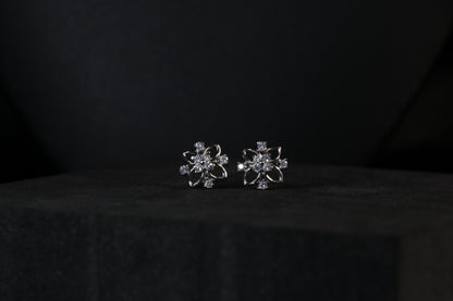 Florence Silver Cluster Earrings