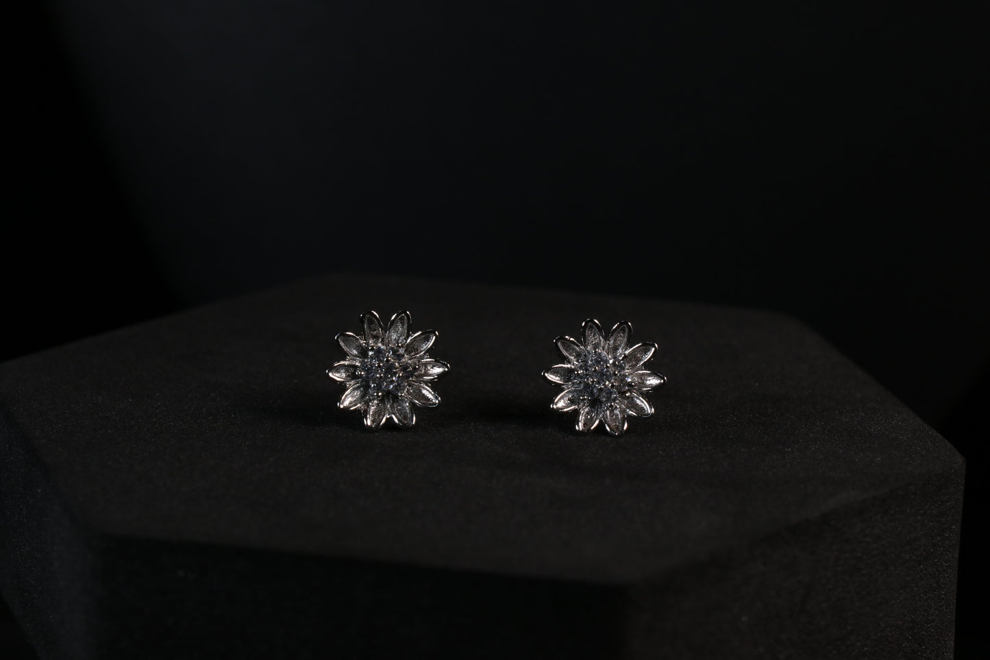 Daisy Silver Cluster Earrings