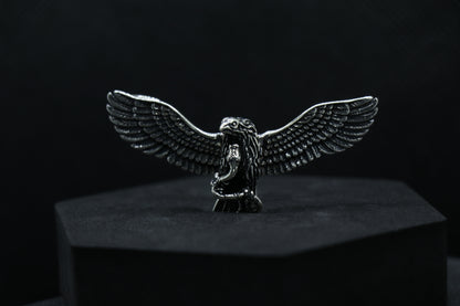 Eagle Oxidised Silver Pendant