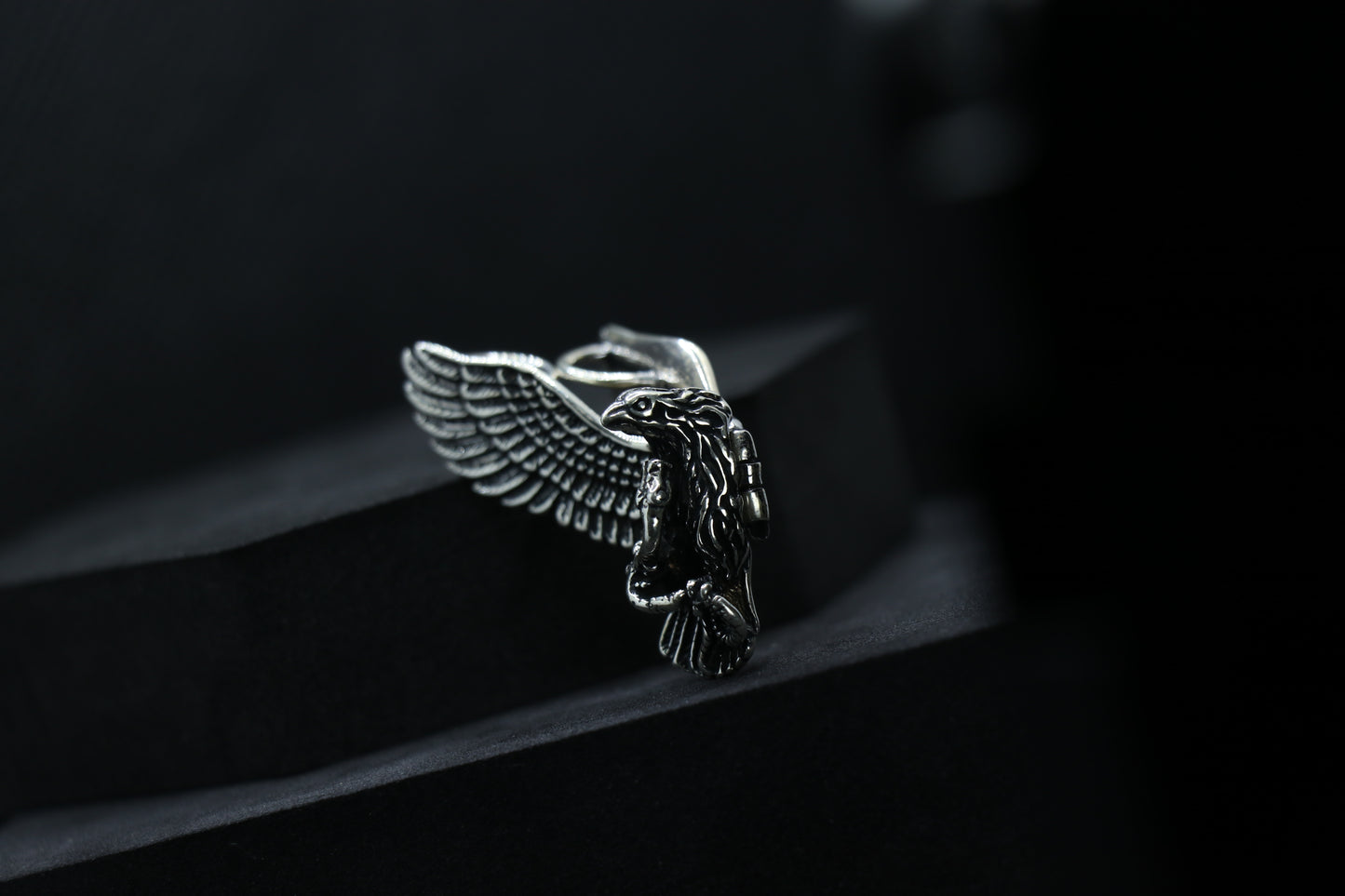 Eagle Oxidised Silver Pendant