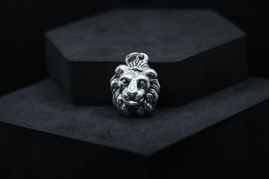 Lion Oxidised Silver Pendant