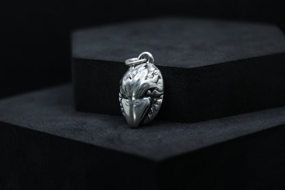 Eagle head Oxidised Silver Pendant