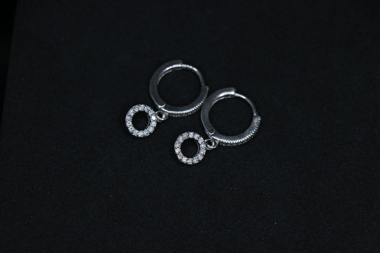 Circle Silver Hoop Earrings