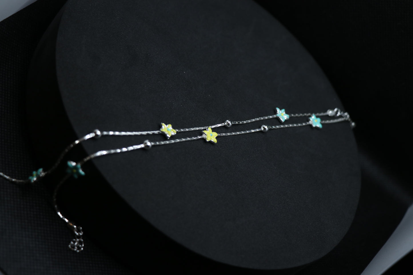 Bloom Silver Anklets