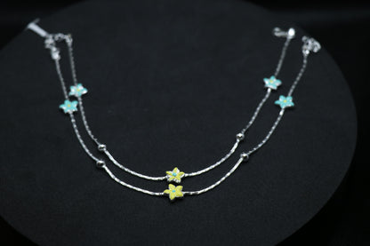 Bloom Silver Anklets