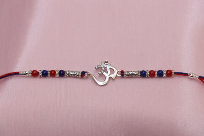 Om Silver Rakhi
