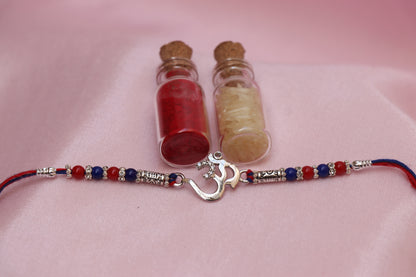 Om Silver Rakhi