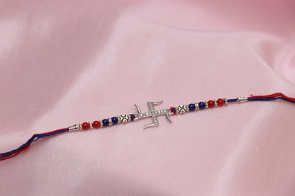 Swastik Silver Rakhi