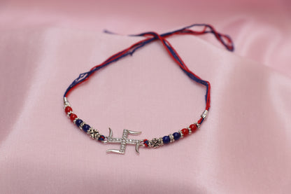 Swastik Silver Rakhi