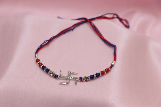 Swastik Silver Rakhi