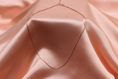 Rose Gold Plain Silver Chain