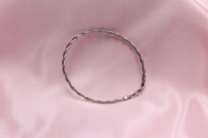 Twisted Silver Bracelet