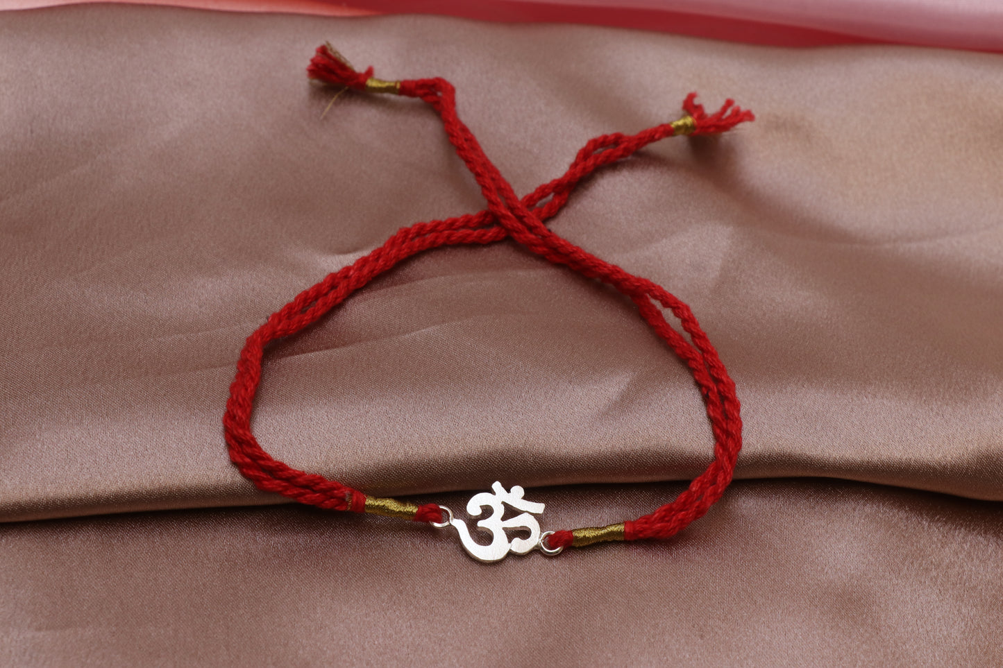 Om Handmade Silver Rakhi