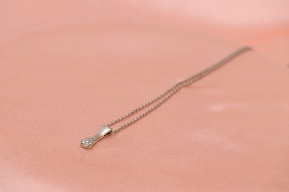 Round Diamond Studded Minimal Pendant