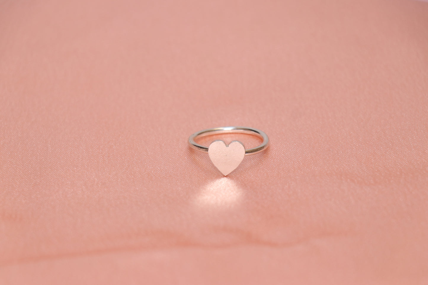 Handmade Heart Silver Ring