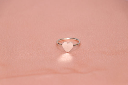 Handmade Heart Silver Ring