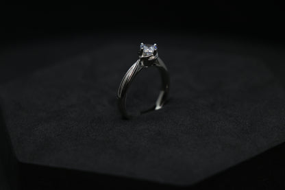 Solitaire Silver Ring