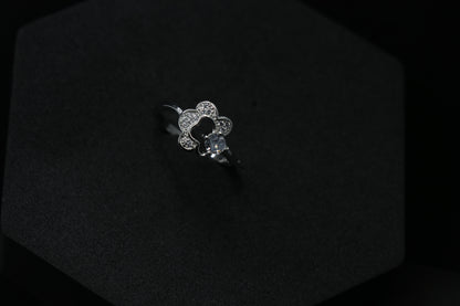 Solitaire Silver Ring