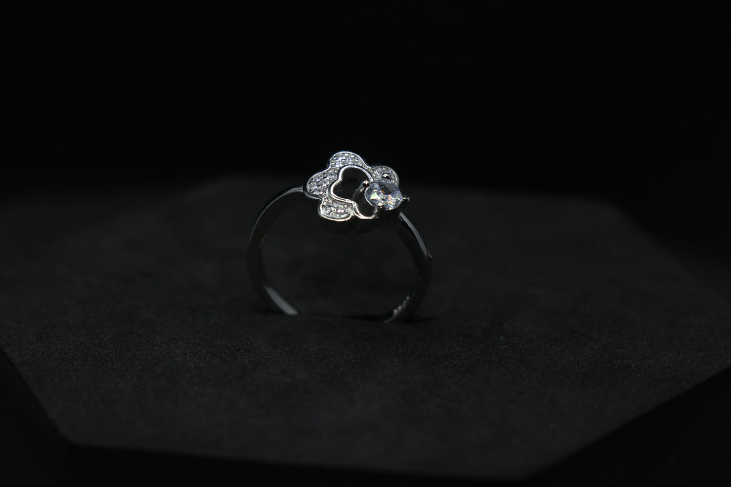 Solitaire Silver Ring