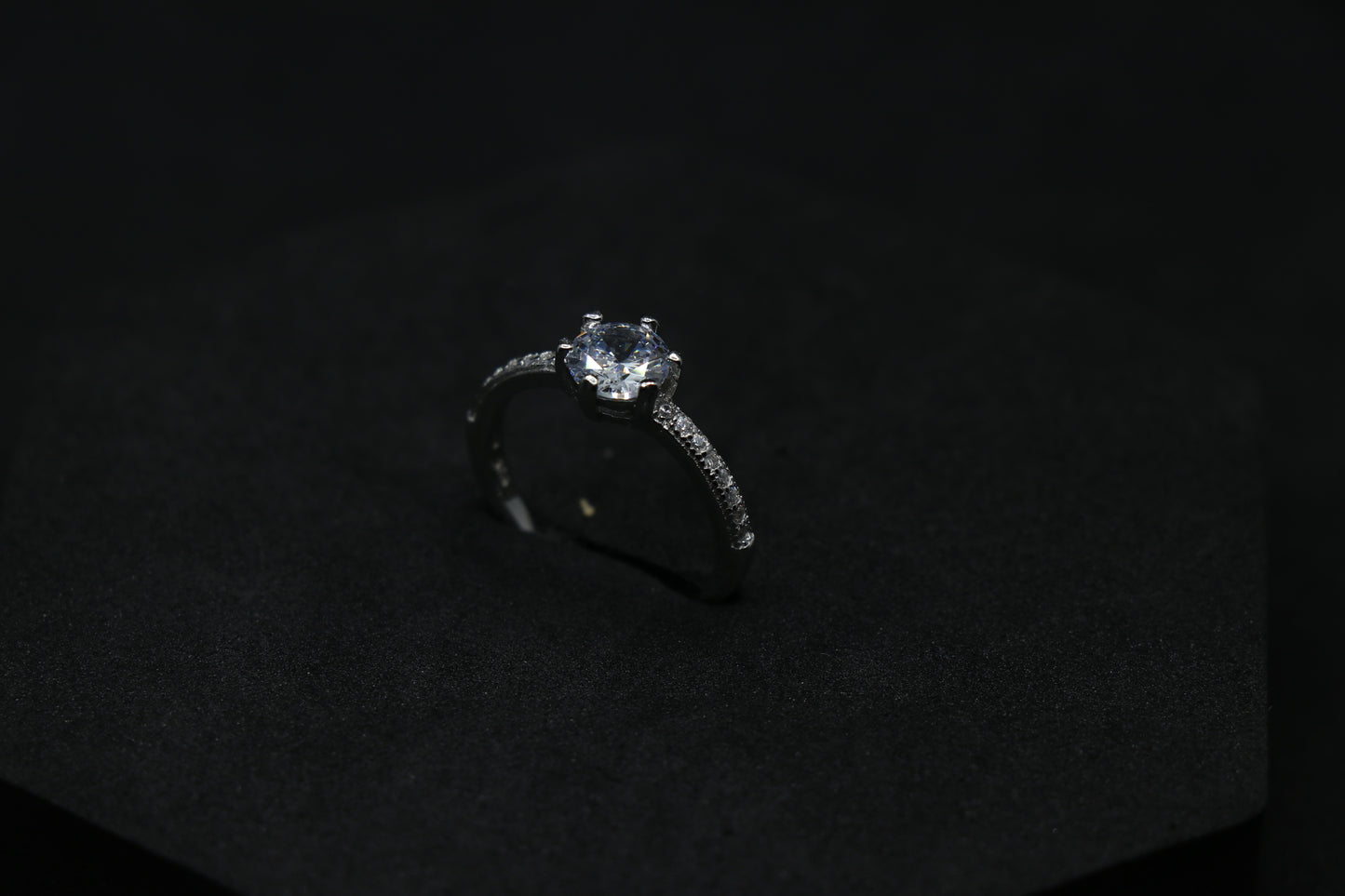 Solitaire Silver Ring