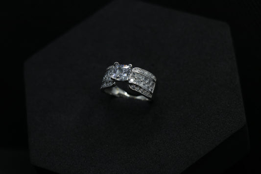 Solitaire Silver Ring