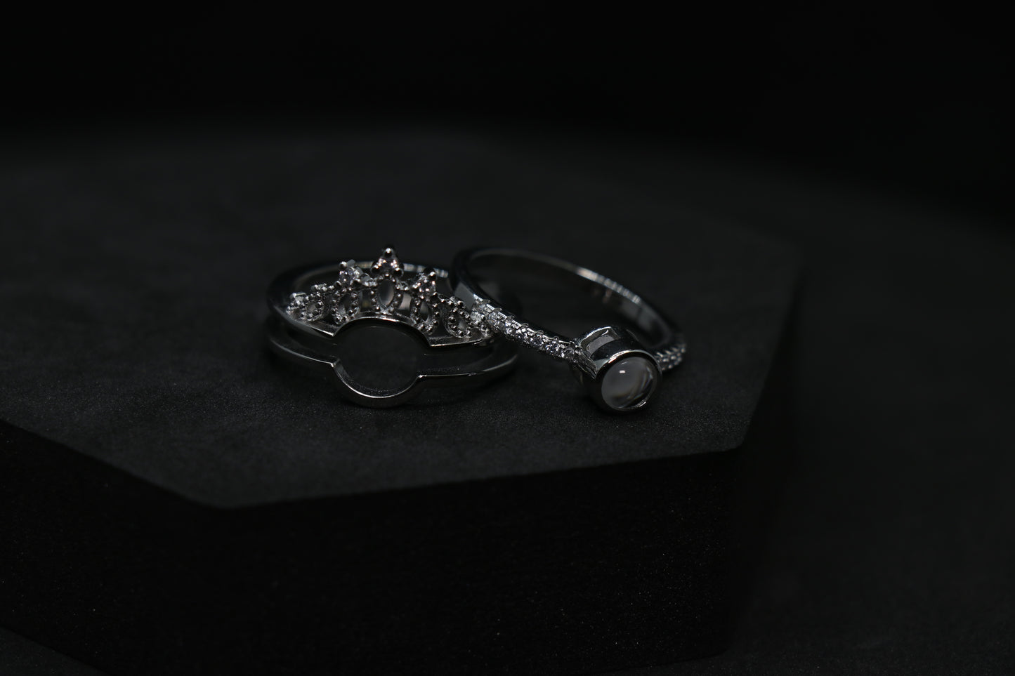 Crown Two In One Silver Ring