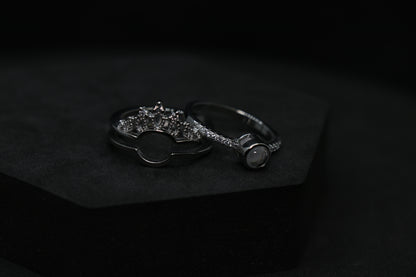 Crown Two In One Silver Ring